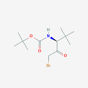 molecular formula C12H22BrNO3 B2570406 叔丁基N-[(3S)-1-溴-4,4-二甲基-2-氧代戊烷-3-基]氨基甲酸酯 CAS No. 2402789-38-0