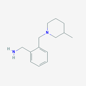 molecular formula C14H22N2 B2570407 1-(2-[(3-Methylpiperidin-1-yl)methyl]phenyl)methanamine CAS No. 926209-68-9