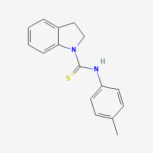 molecular formula C16H16N2S B2570412 Indolinyl((4-methylphenyl)amino)methane-1-thione CAS No. 905489-39-6