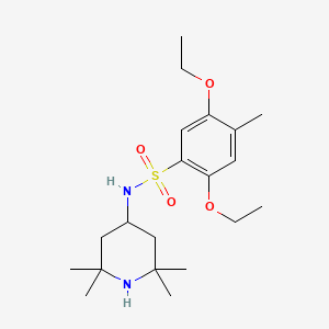 molecular formula C20H34N2O4S B2570421 2,5-diethoxy-4-methyl-N-(2,2,6,6-tetramethylpiperidin-4-yl)benzenesulfonamide CAS No. 873589-41-4