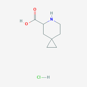molecular formula C8H14ClNO2 B2570422 6-Azaspiro[2.5]octane-7-carboxylic acid;hydrochloride CAS No. 2227204-75-1