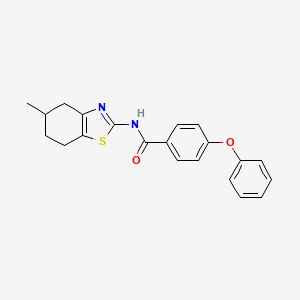 molecular formula C21H20N2O2S B2570428 N-(5-甲基-4,5,6,7-四氢-1,3-苯并噻唑-2-基)-4-苯氧基苯甲酰胺 CAS No. 324758-95-4