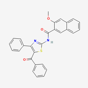 molecular formula C28H20N2O3S B2570443 N-(5-苯甲酰基-4-苯基-1,3-噻唑-2-基)-3-甲氧基萘-2-甲酰胺 CAS No. 326017-75-8
