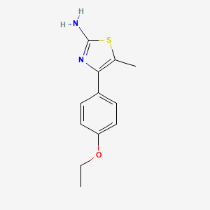 molecular formula C12H14N2OS B2570452 4-(4-乙氧基苯基)-5-甲基噻唑-2-胺 CAS No. 443922-53-0
