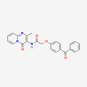 molecular formula C24H19N3O4 B2570468 2-(4-benzoylphenoxy)-N-(2-methyl-4-oxo-4H-pyrido[1,2-a]pyrimidin-3-yl)acetamide CAS No. 1060244-46-3