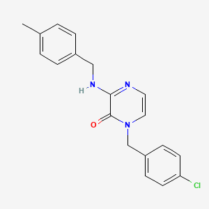 molecular formula C19H18ClN3O B2570470 1-(4-chlorobenzyl)-3-((4-methylbenzyl)amino)pyrazin-2(1H)-one CAS No. 941887-78-1