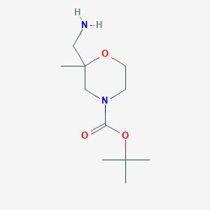 molecular formula C11H22N2O3 B2570473 Tert-butyl 2-(aminomethyl)-2-methylmorpholine-4-carboxylate CAS No. 2126161-17-7