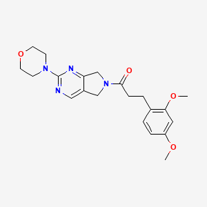 molecular formula C21H26N4O4 B2570476 3-(2,4-dimethoxyphenyl)-1-(2-morpholino-5H-pyrrolo[3,4-d]pyrimidin-6(7H)-yl)propan-1-one CAS No. 2034613-48-2
