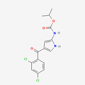 molecular formula C15H14Cl2N2O3 B2570477 propan-2-yl N-[4-(2,4-dichlorobenzoyl)-1H-pyrrol-2-yl]carbamate CAS No. 320419-36-1