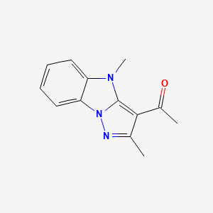 molecular formula C13H13N3O B2570479 1-(2,4-dimethyl-4H-pyrazolo[1,5-a]benzimidazol-3-yl)ethanone CAS No. 75380-54-0