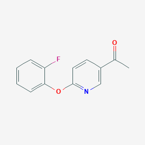 molecular formula C13H10FNO2 B2570484 1-(6-(2-氟苯氧基)吡啶-3-基)乙酮 CAS No. 1555341-04-2