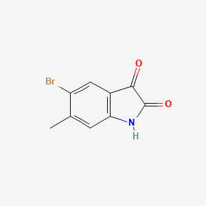 molecular formula C9H6BrNO2 B2570493 5-溴-6-甲基吲哚-2,3-二酮 CAS No. 106976-23-2