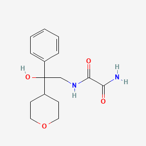 molecular formula C15H20N2O4 B2570502 N1-(2-羟基-2-苯基-2-(四氢-2H-吡喃-4-基)乙基)草酰胺 CAS No. 2034331-37-6