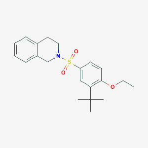 molecular formula C21H27NO3S B2570508 2-(3-Tert-butyl-4-ethoxybenzenesulfonyl)-1,2,3,4-tetrahydroisoquinoline CAS No. 873670-98-5