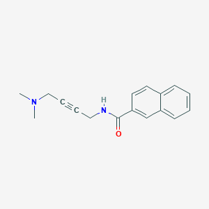 molecular formula C17H18N2O B2570530 N-(4-(二甲氨基)丁-2-炔-1-基)-2-萘酰胺 CAS No. 1396683-01-4