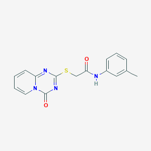 N-(3-methylphenyl)-2-(4-oxopyrido[1,2-a][1,3,5]triazin-2-yl)sulfanylacetamide