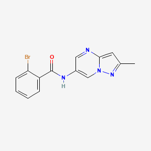 molecular formula C14H11BrN4O B2570543 2-bromo-N-(2-methylpyrazolo[1,5-a]pyrimidin-6-yl)benzamide CAS No. 1797822-97-9