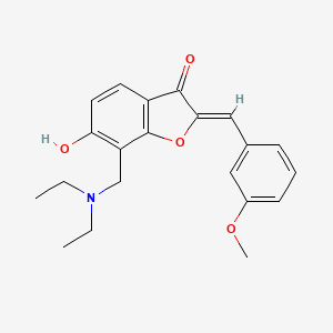 molecular formula C21H23NO4 B2570546 (Z)-7-((diethylamino)methyl)-6-hydroxy-2-(3-methoxybenzylidene)benzofuran-3(2H)-one CAS No. 869077-28-1