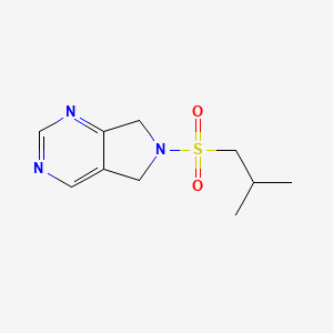 molecular formula C10H15N3O2S B2570558 6-(isobutylsulfonyl)-6,7-dihydro-5H-pyrrolo[3,4-d]pyrimidine CAS No. 1705765-66-7
