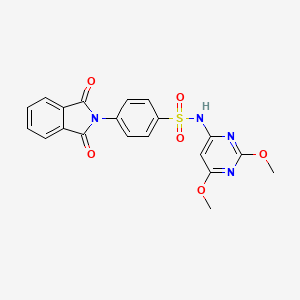 molecular formula C20H16N4O6S B2570569 N-(2,6-dimethoxypyrimidin-4-yl)-4-(1,3-dioxo-1,3-dihydro-2H-isoindol-2-yl)benzenesulfonamide CAS No. 304666-95-3