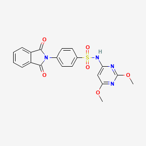 molecular formula C20H16N4O6S B2570569 N-(2,6-dimethoxypyrimidin-4-yl)-4-(1,3-dioxoisoindol-2-yl)benzenesulfonamide CAS No. 304666-95-3