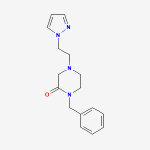 1-Benzyl-4-(2-pyrazol-1-ylethyl)piperazin-2-one