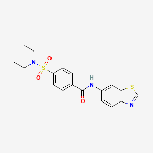 molecular formula C18H19N3O3S2 B2570576 N-(苯并[d]噻唑-6-基)-4-(N,N-二乙基氨磺酰基)苯甲酰胺 CAS No. 899988-54-6