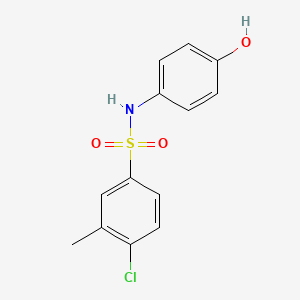 molecular formula C13H12ClNO3S B2570590 4-chloro-N-(4-hydroxyphenyl)-3-methylbenzene-1-sulfonamide CAS No. 518054-50-7