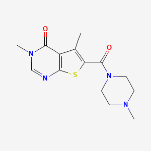 3,5-dimethyl-6-(4-methylpiperazine-1-carbonyl)-3H,4H-thieno[2,3-d]pyrimidin-4-one