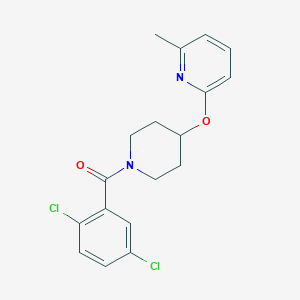 molecular formula C18H18Cl2N2O2 B2570602 (2,5-二氯苯基)(4-((6-甲基吡啶-2-基)氧基)哌啶-1-基)甲苯酮 CAS No. 1798018-06-0