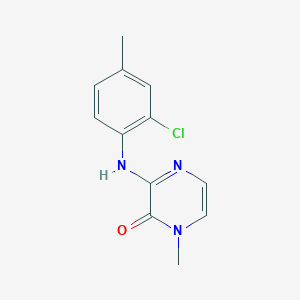 molecular formula C12H12ClN3O B2570605 3-((2-氯-4-甲基苯基)氨基)-1-甲基吡嗪-2(1H)-酮 CAS No. 2309570-56-5