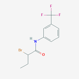 molecular formula C11H11BrF3NO B2570606 2-溴-N-[3-(三氟甲基)苯基]丁酰胺 CAS No. 3795-33-3