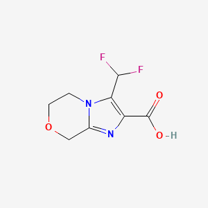 molecular formula C8H8F2N2O3 B2570612 3-(Difluoromethyl)-6,8-dihydro-5H-imidazo[2,1-c][1,4]oxazine-2-carboxylic acid CAS No. 2248314-04-5