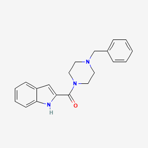 molecular formula C20H21N3O B2570615 (4-benzylpiperazin-1-yl)-(1H-indol-2-yl)methanone CAS No. 41717-13-9