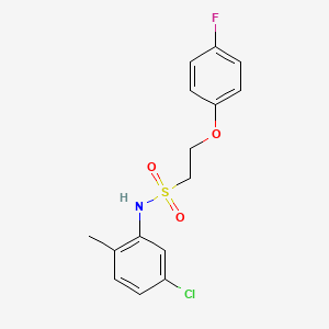 molecular formula C15H15ClFNO3S B2570619 N-(5-chloro-2-methylphenyl)-2-(4-fluorophenoxy)ethanesulfonamide CAS No. 1351619-73-2