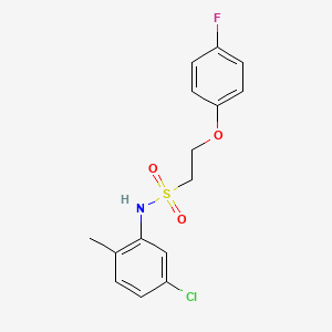 molecular formula C15H15ClFNO3S B2570619 N-(5-氯-2-甲基苯基)-2-(4-氟苯氧基)乙磺酰胺 CAS No. 1351619-73-2