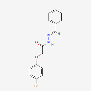 molecular formula C15H13BrN2O2 B2570620 (E)-N'-benzylidene-2-(4-bromophenoxy)acetohydrazide CAS No. 303063-90-3