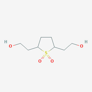 molecular formula C8H16O4S B2570623 2-[5-(2-Hydroxyethyl)-1,1-dioxothiolan-2-yl]ethanol CAS No. 2460757-01-9