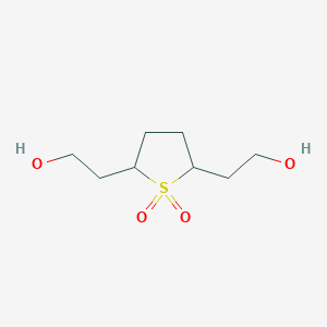 molecular formula C8H16O4S B2570623 2-[5-(2-羟乙基)-1,1-二氧代硫杂环-2-基]乙醇 CAS No. 2460757-01-9