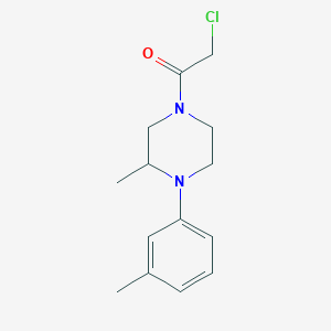 molecular formula C14H19ClN2O B2570626 2-Chloro-1-[3-methyl-4-(3-methylphenyl)piperazin-1-yl]ethanone CAS No. 1357453-44-1