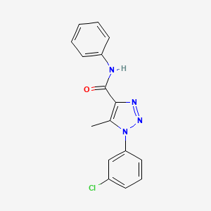 molecular formula C16H13ClN4O B2570635 1-(3-chlorophenyl)-5-methyl-N-phenyl-1H-1,2,3-triazole-4-carboxamide CAS No. 866846-63-1