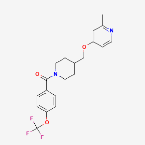 molecular formula C20H21F3N2O3 B2570646 [4-[(2-Methylpyridin-4-yl)oxymethyl]piperidin-1-yl]-[4-(trifluoromethoxy)phenyl]methanone CAS No. 2379986-66-8