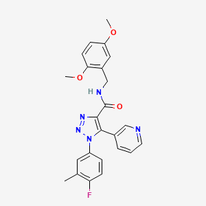 N-[(2,5-dimethoxyphenyl)methyl]-1-(4-fluoro-3-methylphenyl)-5-(pyridin-3-yl)-1H-1,2,3-triazole-4-carboxamide