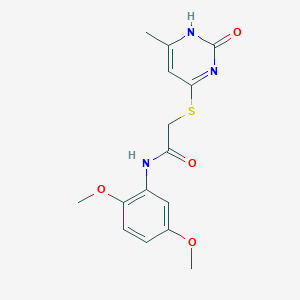 molecular formula C15H17N3O4S B2570679 N-(2,5-dimethoxyphenyl)-2-[(6-methyl-2-oxo-1H-pyrimidin-4-yl)sulfanyl]acetamide CAS No. 905691-47-6