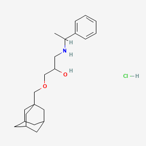 {3-[(Adamantan-1-yl)methoxy]-2-hydroxypropyl}(1-phenylethyl)amine hydrochloride