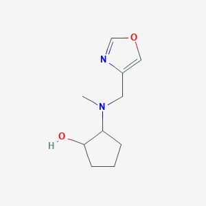 molecular formula C10H16N2O2 B2570730 2-{甲基[(1,3-恶唑-4-基)甲基]氨基}环戊醇 CAS No. 2176125-07-6