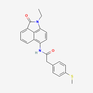 molecular formula C22H20N2O2S B2570731 N-(1-ethyl-2-oxo-1,2-dihydrobenzo[cd]indol-6-yl)-2-(4-(methylthio)phenyl)acetamide CAS No. 919754-71-5