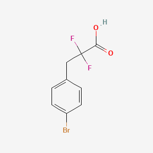 molecular formula C9H7BrF2O2 B2570733 3-(4-Bromophenyl)-2,2-difluoropropanoic acid CAS No. 1710091-83-0