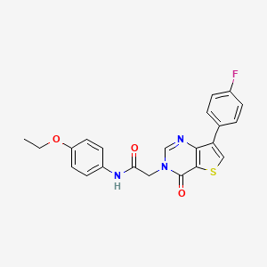 molecular formula C22H18FN3O3S B2570736 N-(4-乙氧基苯基)-2-(7-(4-氟苯基)-4-氧代噻吩并[3,2-d]嘧啶-3(4H)-基)乙酰胺 CAS No. 1207042-66-7