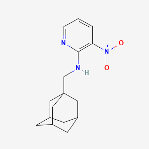 molecular formula C16H21N3O2 B2570750 N-(1-金刚烷基甲基)-3-硝基吡啶-2-胺 CAS No. 728036-25-7